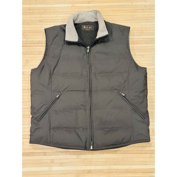 Loro Piana Nylon / Suede / Goose Down Vest Men’s XL Brown - $3995 Retail - Picture 1 of 16